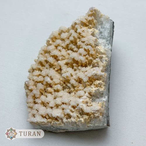 کلاستر کوارتز با همرشدی کلسیت و دولومیت طبیعی 335 گرم