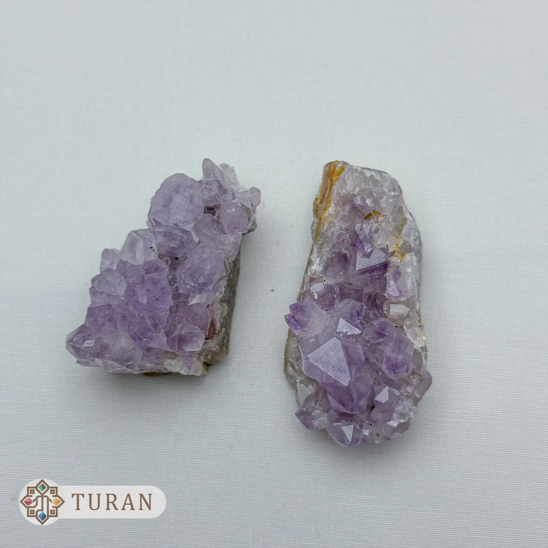 پک دو عدیی سنگ راف امیتیست طبیعی بنفش 72 گرم