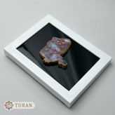 تابلو رومیزی نقشه استان یزد با عقیق طبیعی طلاکوب 15 * 11.5 سانتی متر