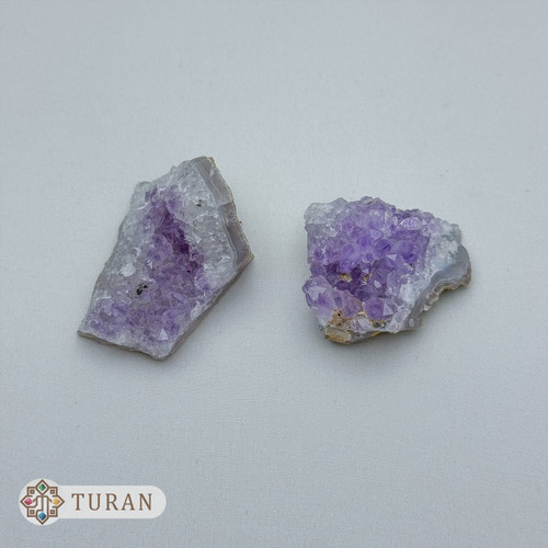 پک دو عددی سنگ آمیتیست طبیعی کوچک 78 گرم