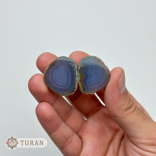 سنگ توپی عقیق سلیمانی کبود طبیعی 24 گرم