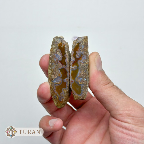 توپی عقیق کلکسیونی رنگی طبیعی 55 گرم