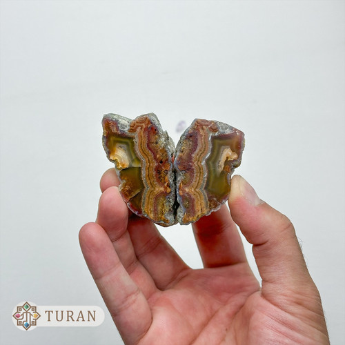 توپی عقیق رنگی کلکسیونی طبیعی 133 گرم
