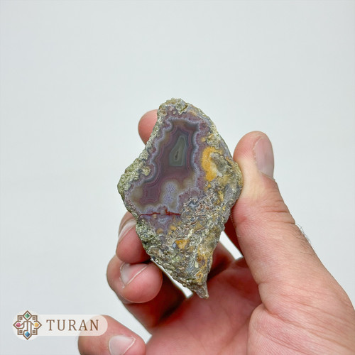 نیم توپی عقیق رنگی کلکسیونی طبیعی 71 گرم