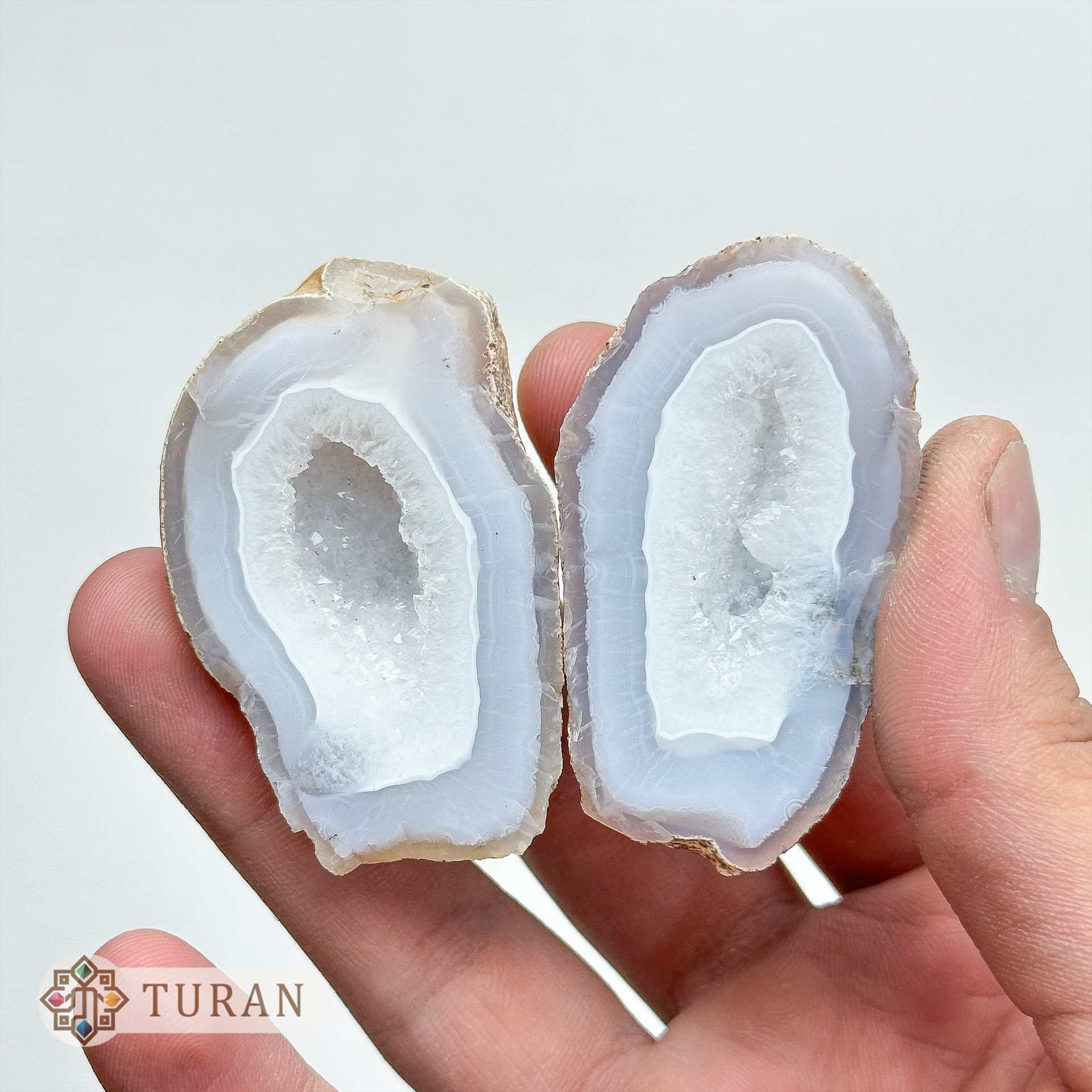 توپی عقیق ژئود کوارتز  طبیعی و کلکسیونی 93 گرم