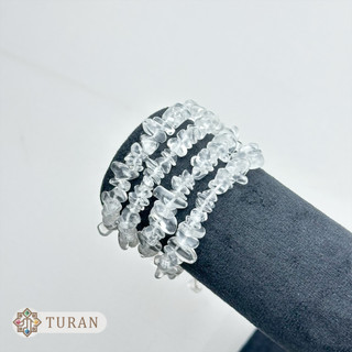 دستبند سنگ چیپسی کوارتز شفاف کاملا طبیعی