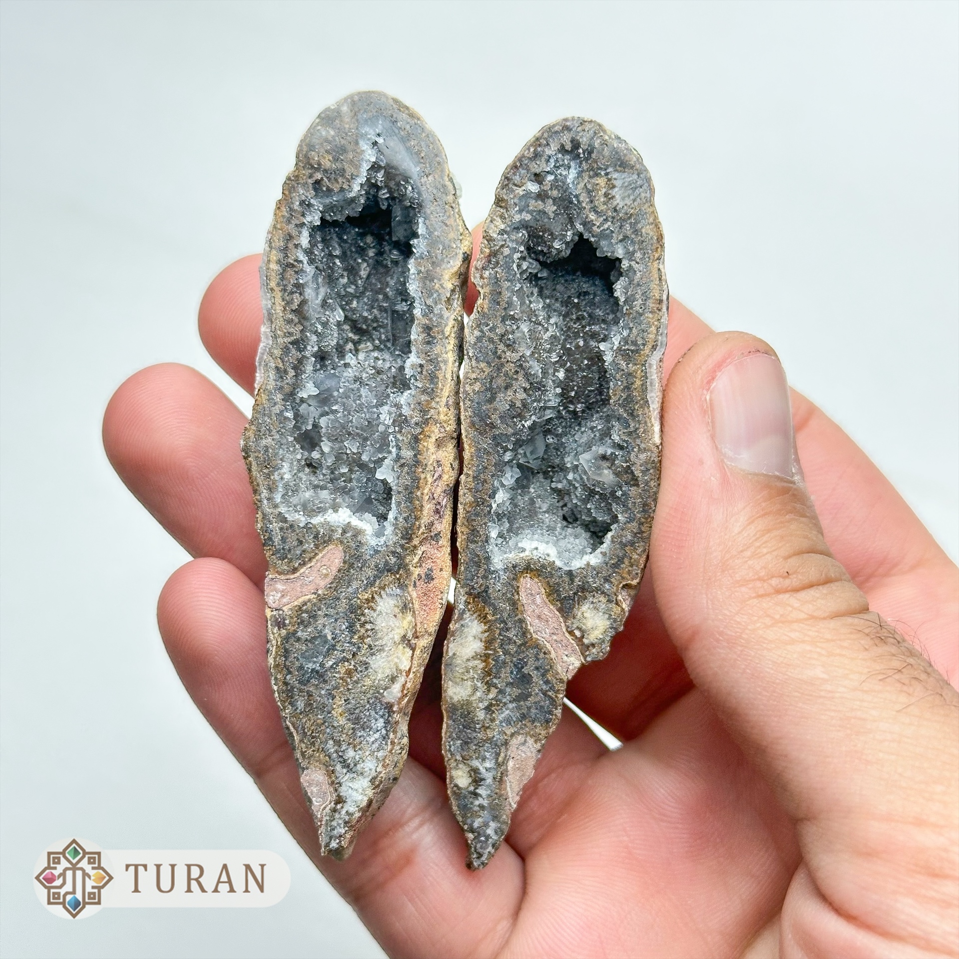 توپی ژئود کوارتز پولیش شده طبیعی کلکسیونی 68 گرم