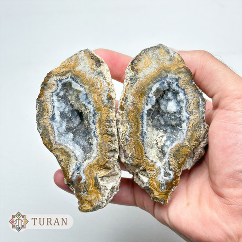 سنگ توپی ژئود کوارتز و اسموکی کوارتز کلکسیونی طبیعی 418 گرم