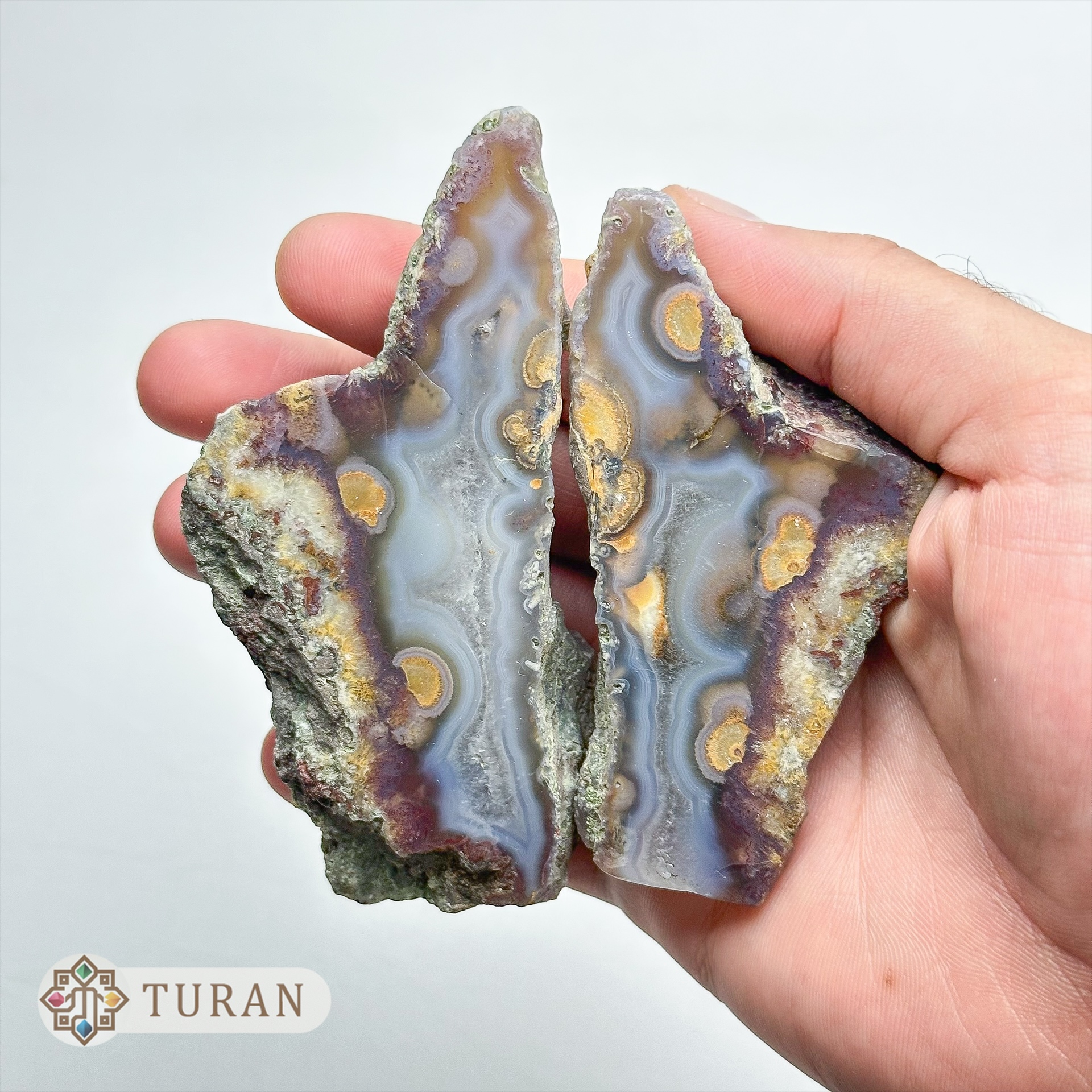 سنگ غقیق توپی سلیمانی خورشیدی طبیعی 229 گرم